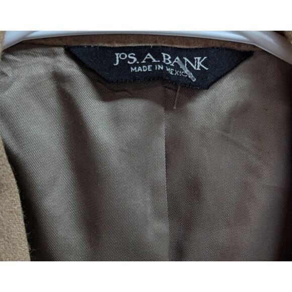 Jos A Bank 100% Camel Hair Blazer Sport Coat Size 46L Tan Classic Jacket - Picture 4 of 4